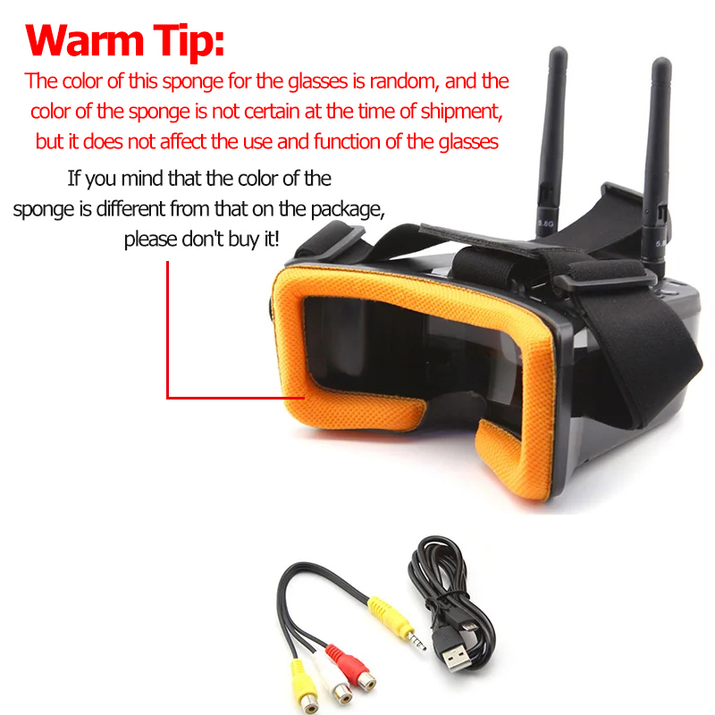 VR009 FPV Video Goggles 3Inch  - đánh giá và giá Fpv Drone Antenna